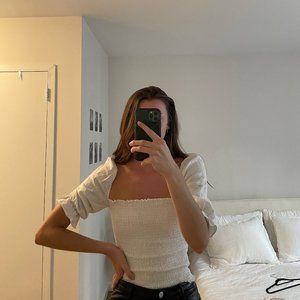 Reformation Linen Peasant Top